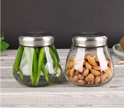 Kitchen Condiment Glass Jar Container Storage Bottle for Pasta Food Coffee with Lid