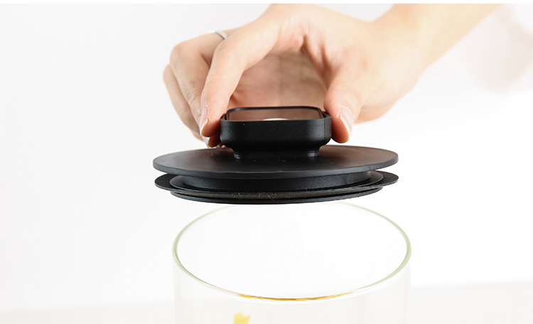 Kitchen Condiment Glass Jar Container Storage Bottle with Airtight Lid Canister