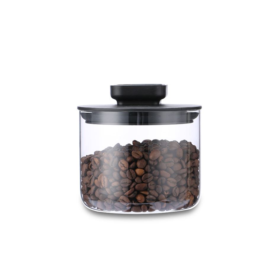 Kitchen Condiment Glass Jar Container Storage Bottle with Airtight Lid Canister