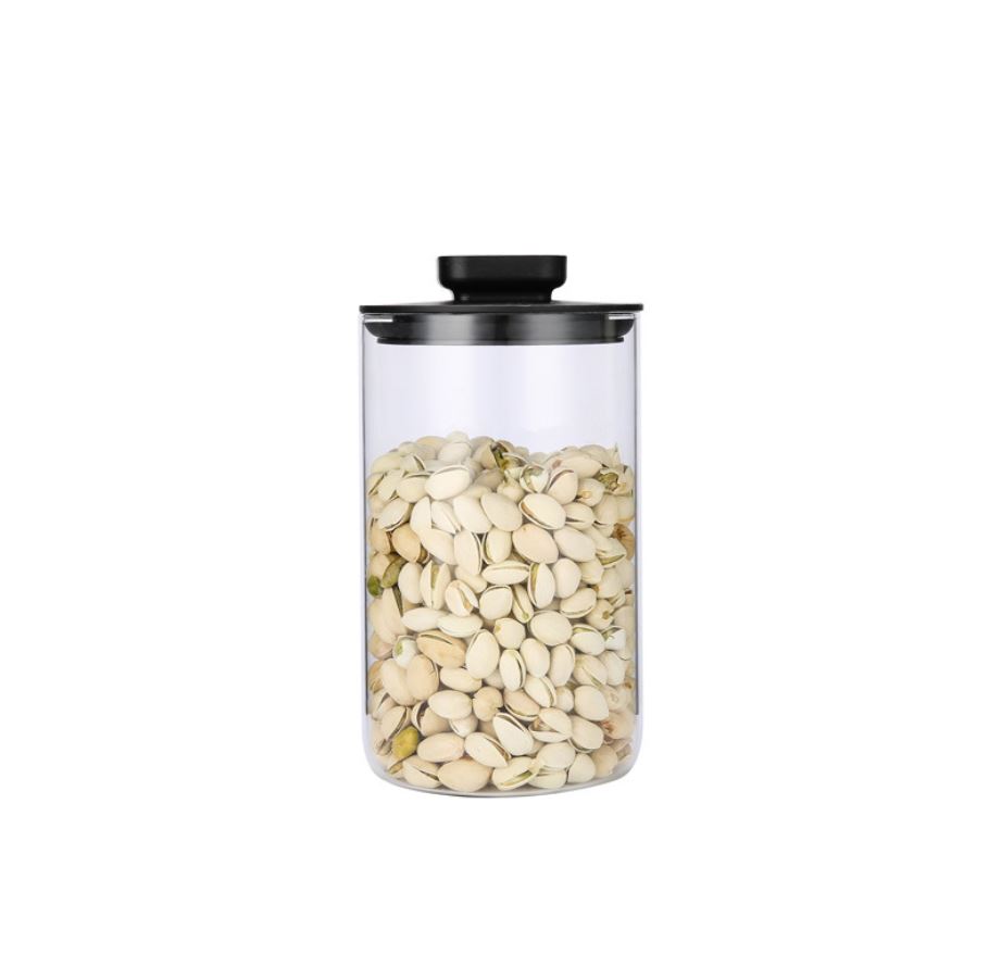 Kitchen Condiment Glass Jar Container Storage Bottle with Airtight Lid Canister