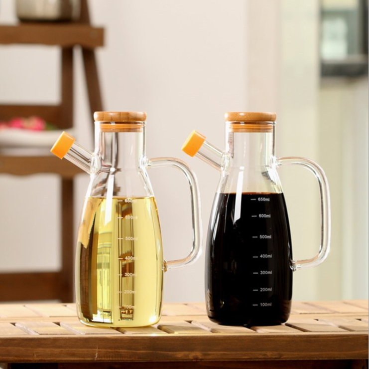 Kitchen Cooking Soy Sauce Vinegar Oil Glass Bottle