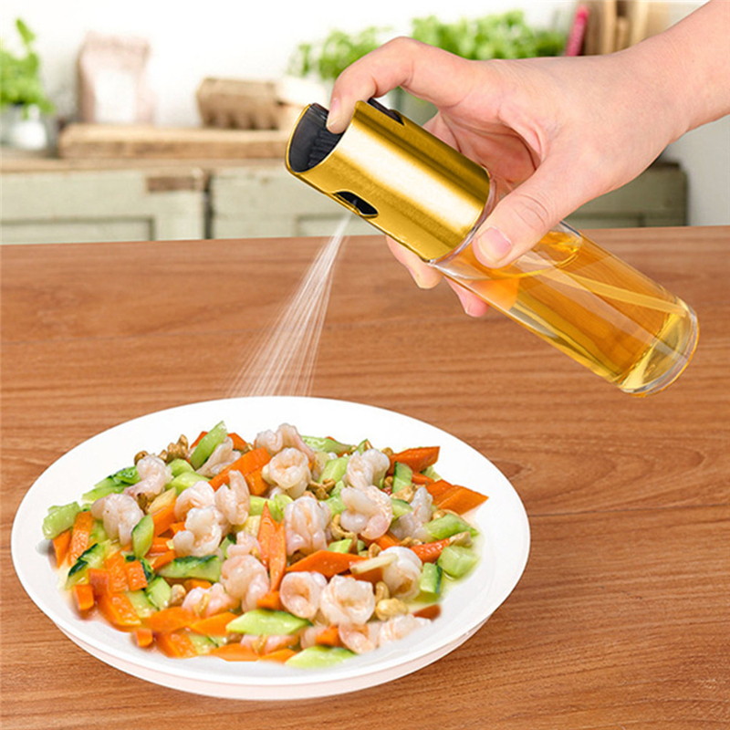 Kitchen Cooking Vinegar Dispenser Glass Oil Spray Bottle Stainless Steel Cap Oil Vinegar Sprayer Dispenser