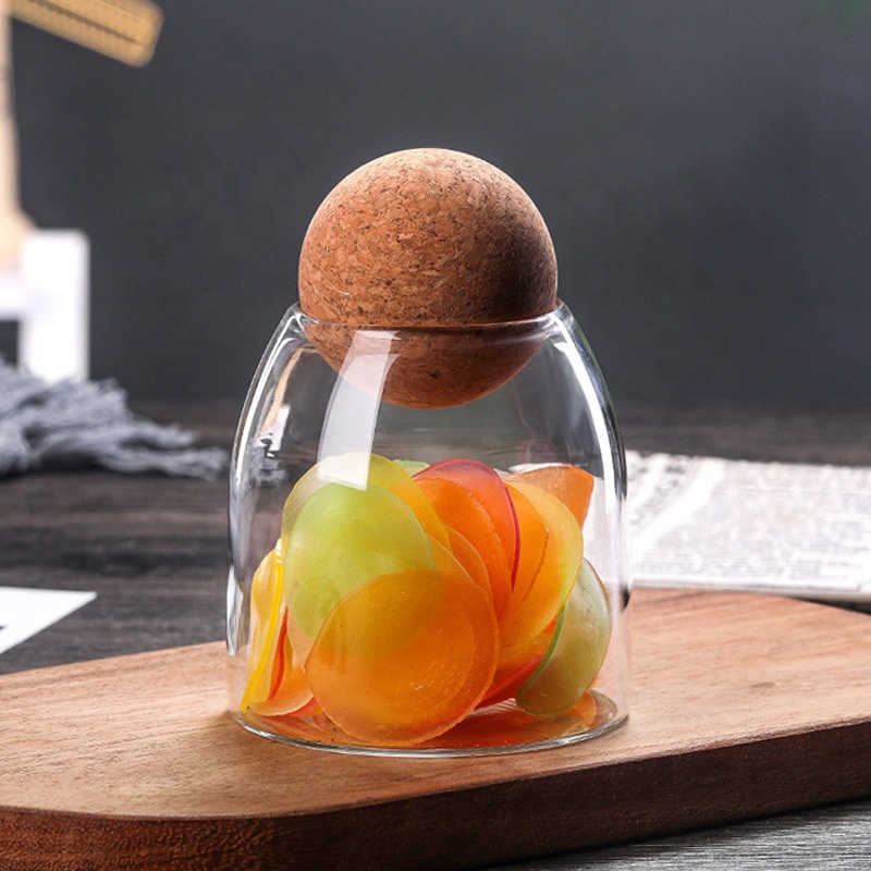 Kitchen Food Stuff Containers Storage High Borosilicate Glass Sealed Jar