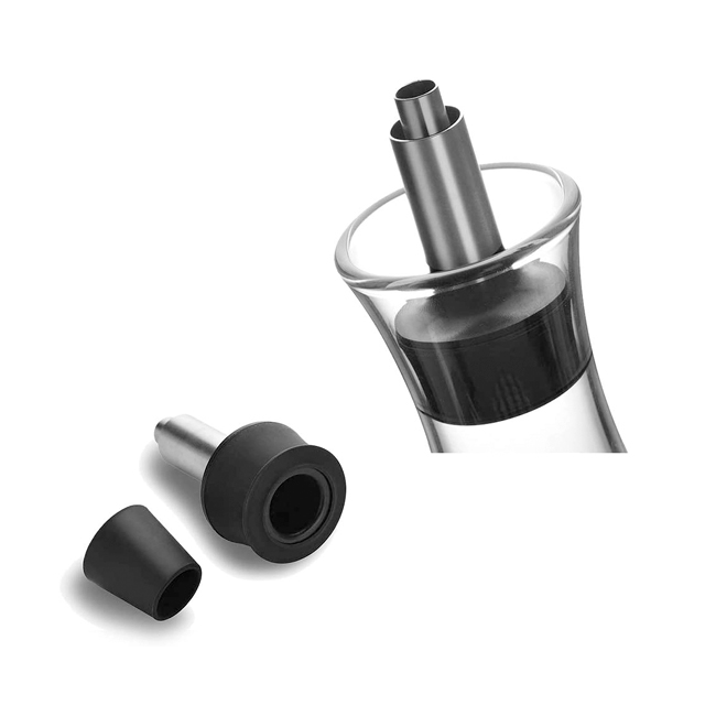 Kitchen Glass Bottle And Pourer Lid Pourer 250ml Olive Oil Dispenser Bottle