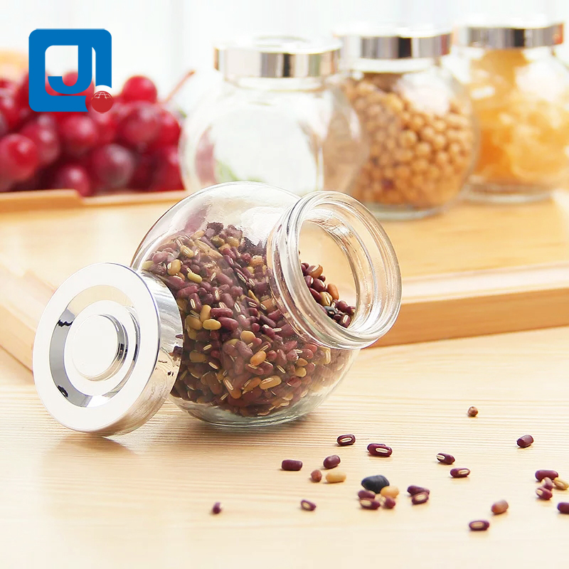 Kitchen Glass Jar Fruit Air Tight Food Storage Container Spice jar