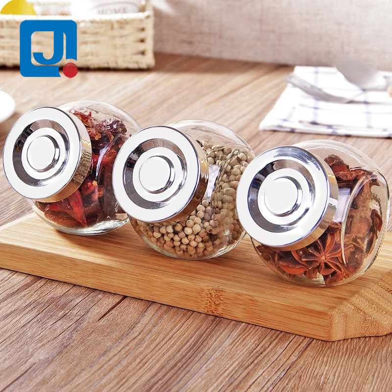 Kitchen Glass Jar Fruit Air Tight Food Storage Container Spice jar