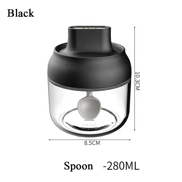 Kitchen Glass Seasoning Bottle Salt Honey Condiment Storage Spice Jar with Label