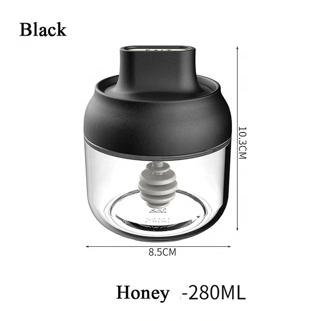Kitchen Glass Seasoning Bottle Salt Honey Condiment Storage Spice Jar with Label