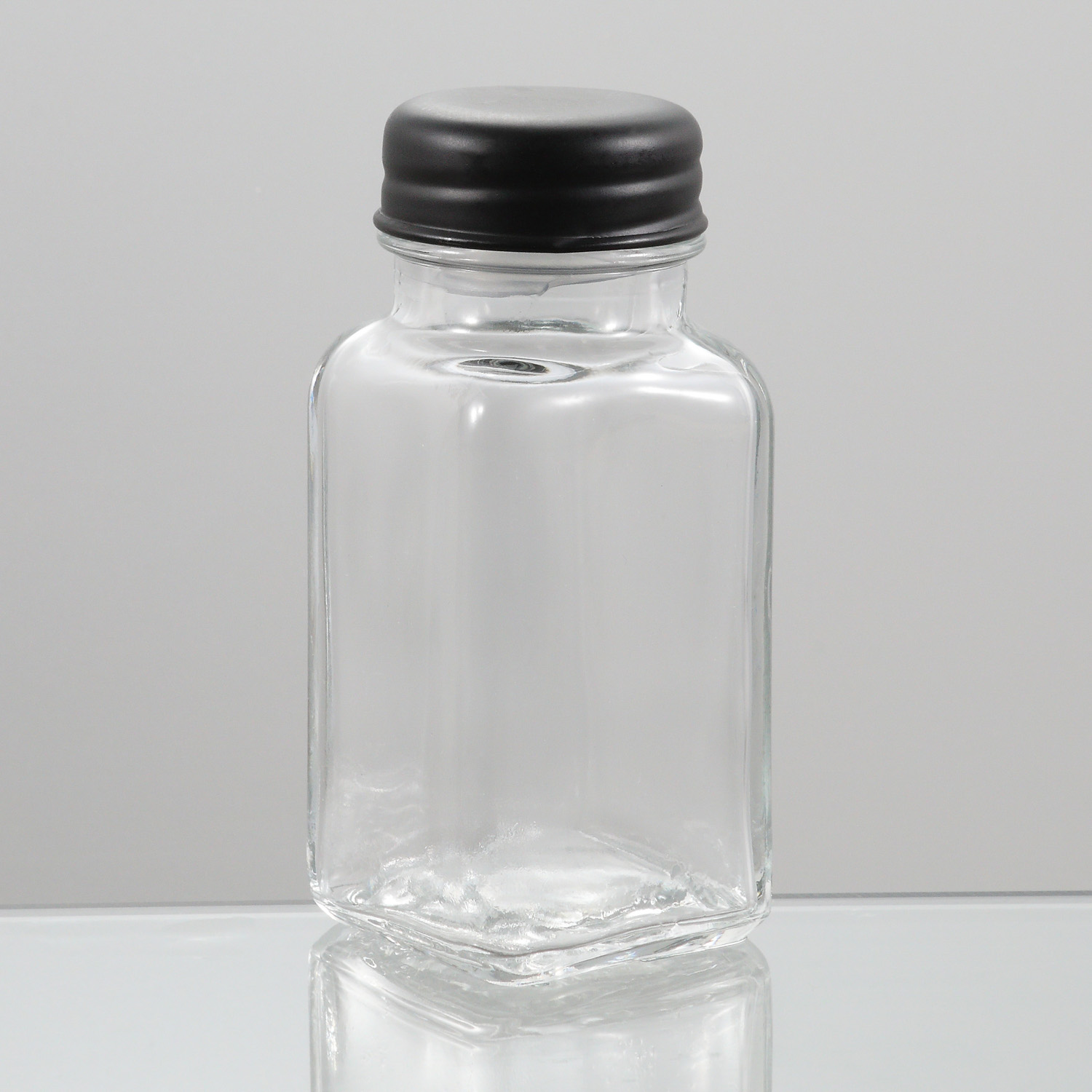 Kitchen Glassware Supply Square Empty Pepper Spices Glass Jars and Bottles