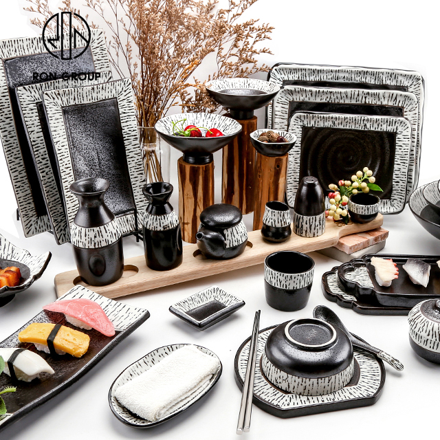 Kitchen Japanese Fashion Seasoning Oil Bottle CeramicSoySauceBottle