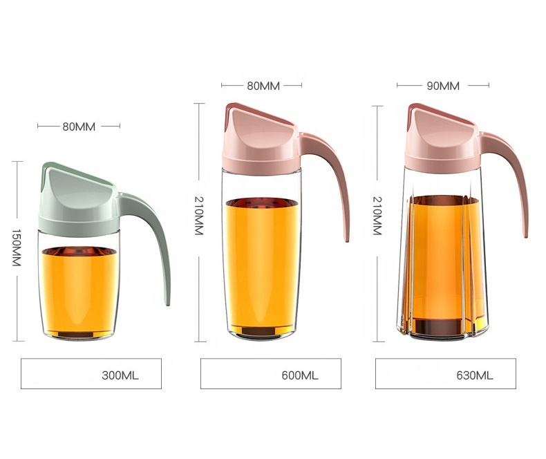 Kitchen Oil Pot Vinger Olive Contanier Glass Bottle Soy Sauce Seasoning Condiment Dispenser StorageJar