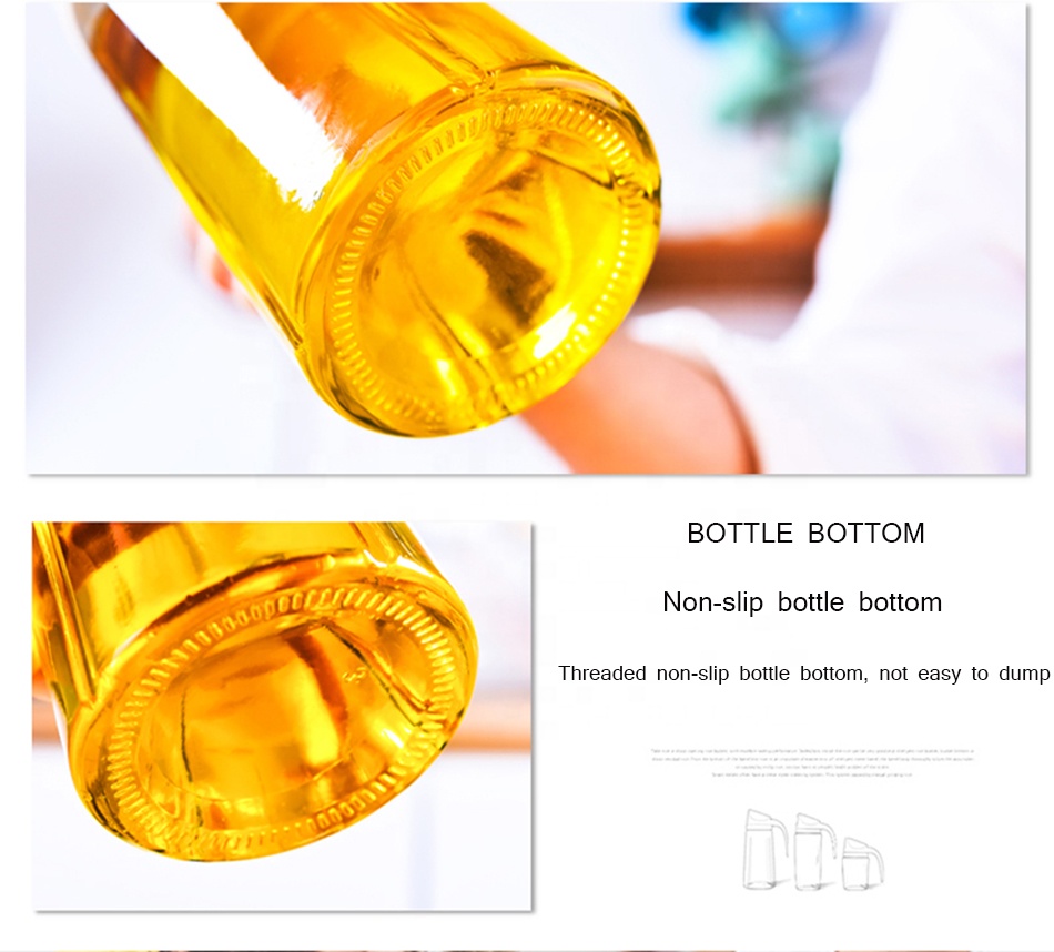 Kitchen Oil Pot Vinger Olive Contanier Glass Bottle Soy Sauce Seasoning Condiment Dispenser StorageJar