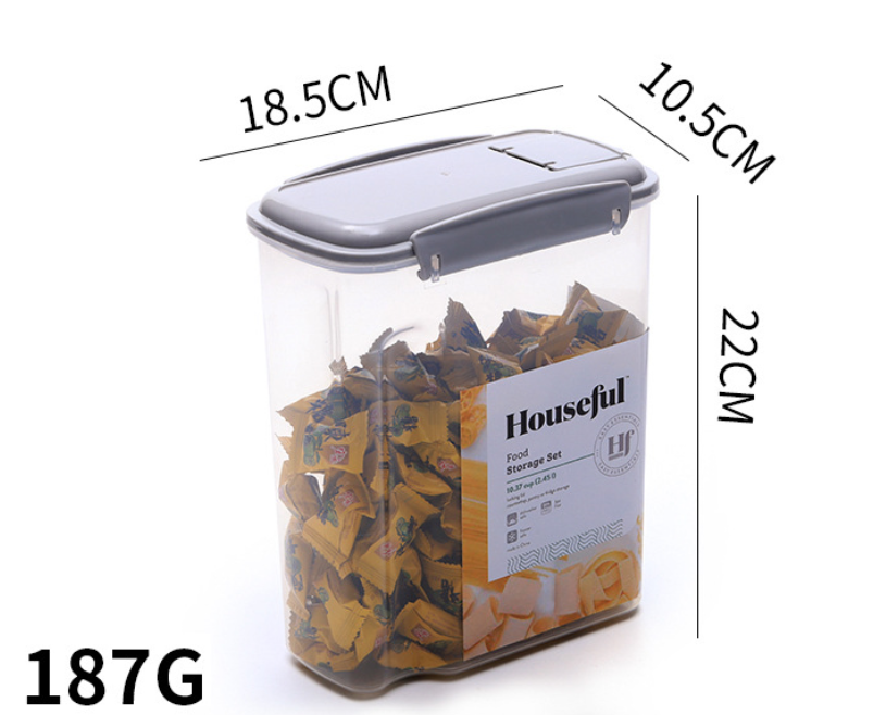 Kitchen Pantry Plastic Food Containers Storage Box With Lid