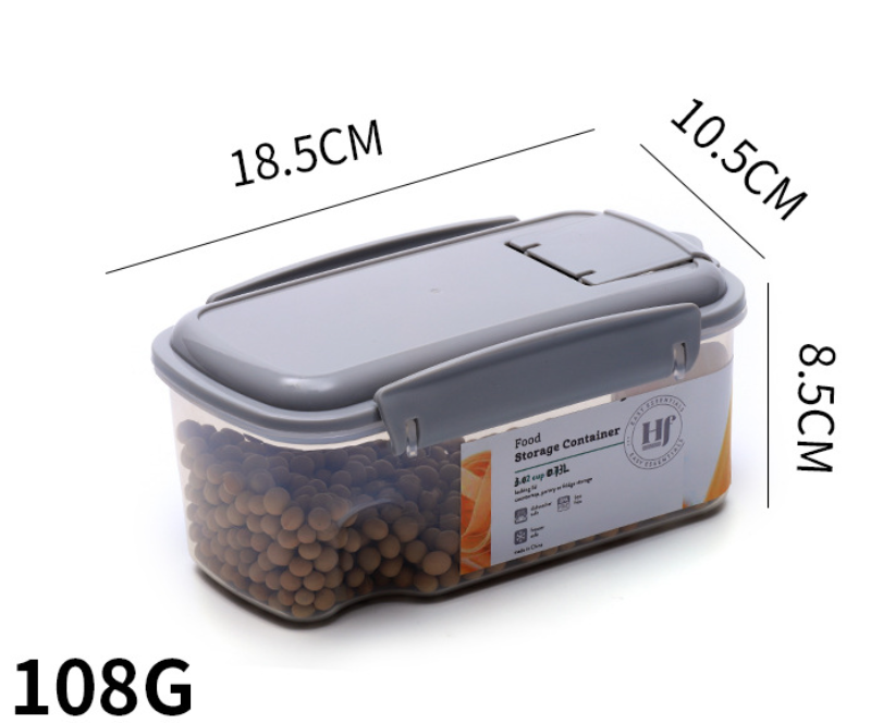 Kitchen Pantry Plastic Food Containers Storage Box With Lid