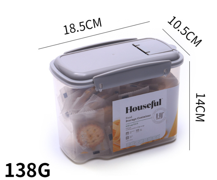 Kitchen Pantry Plastic Food Containers Storage Box With Lid