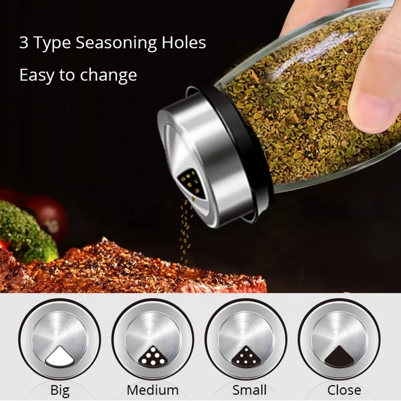 Kitchen Rotating Seasoning Box Pepper Spice Jar Set Rack Organizer