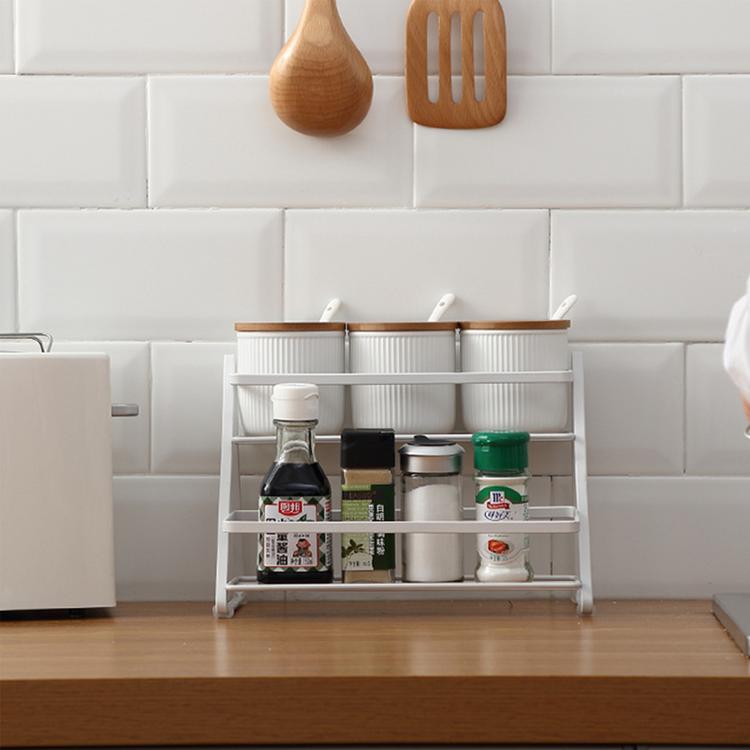 Kitchen Spice Bottle Storage Rack Multifunctional Seasoning Rack Kitchen Organizing Countertop Multifunctional Storage Tool