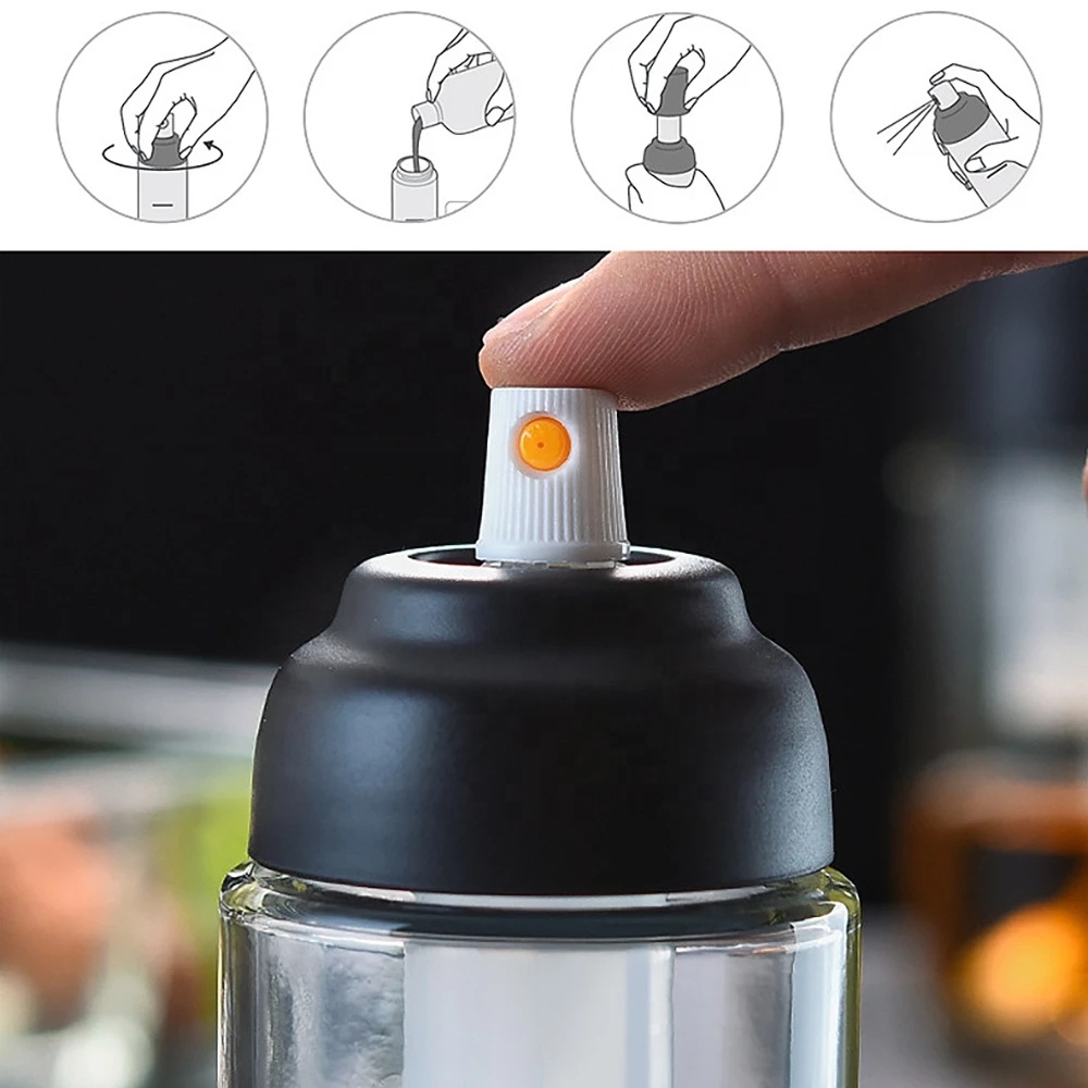 Kitchen Spray Bottle Glass Olive Oil Dispenser Oil Pump Sprayer for Cooking BBQ Salad Baking Kitchen Tools