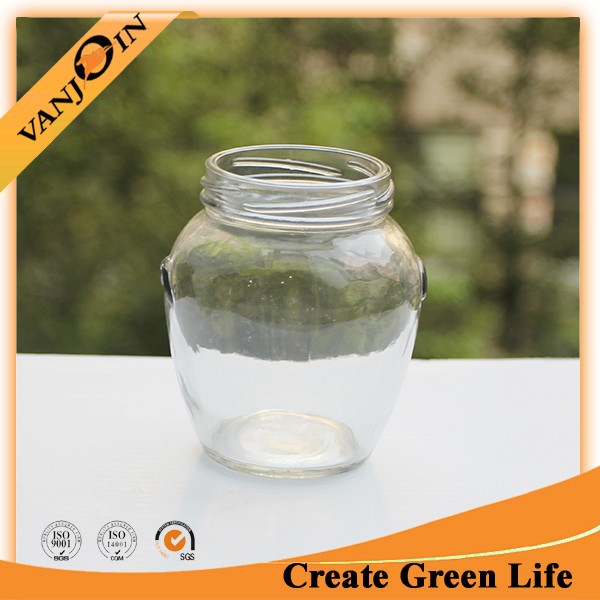 Kitchen Storage 10oz 314ml Orcio Glass Honey Jars With Metal Lug Cap Wholesale