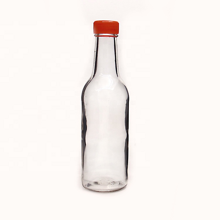 Kitchen Storage Bottles 8 oz 5 oz Glass Bottle Woozy for Original BBQ Sauce Hot Sauce