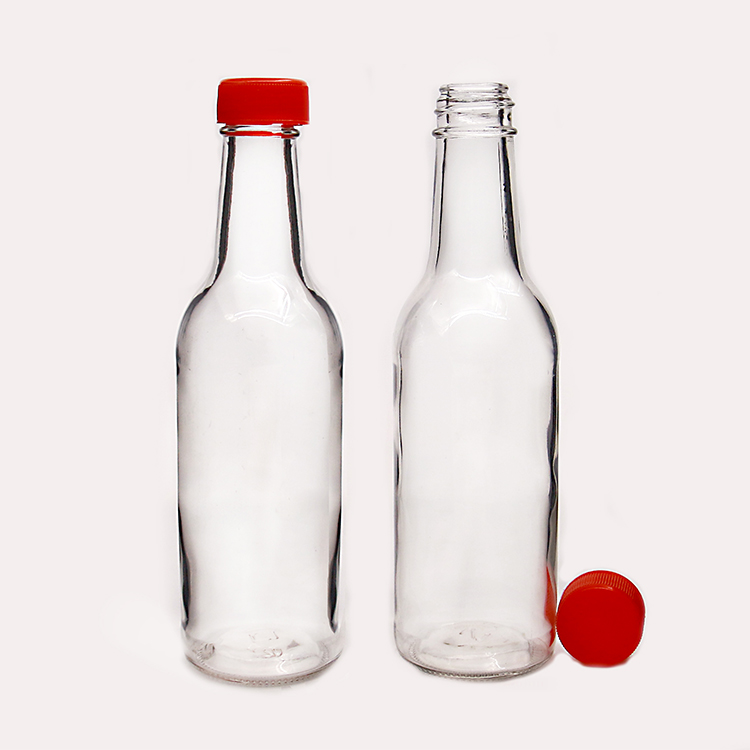 Kitchen Storage Bottles 8 oz 5 oz Glass Bottle Woozy for Original BBQ Sauce Hot Sauce