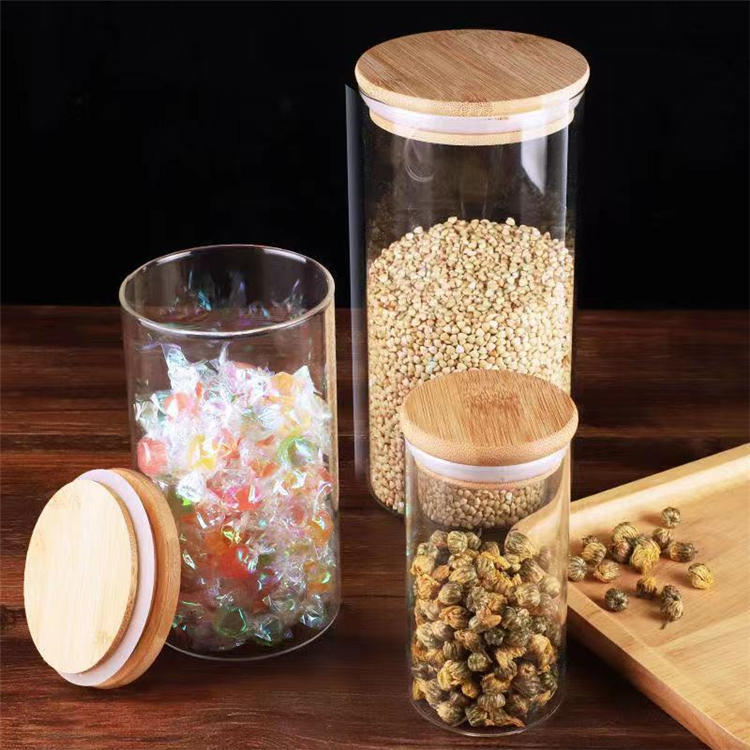 Kitchen Storage Containers Jar Glass Chef Storage Jar Airtight Jars With Lid 3G