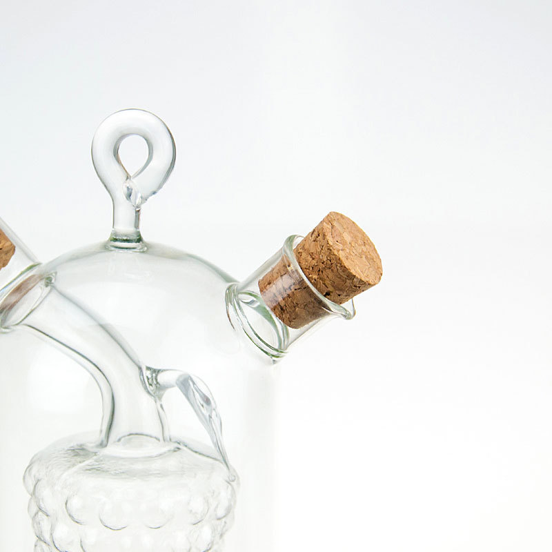 Kitchen Storage Cooking Tools Oil and Vinegar Bottle With Grape Cluster