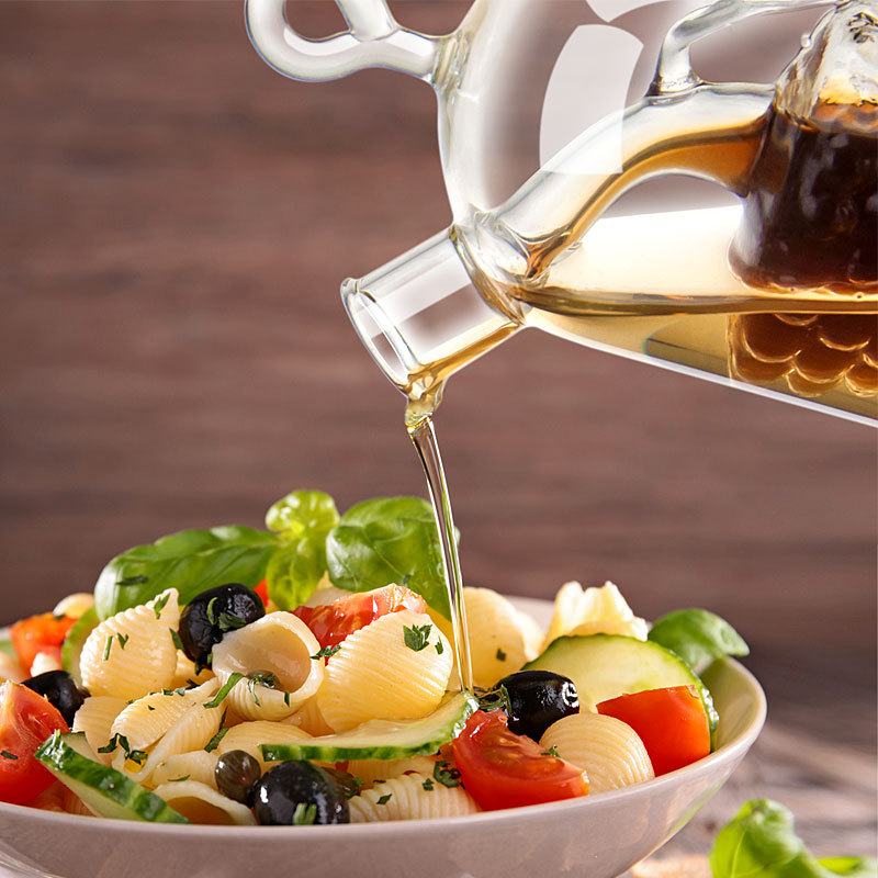 Kitchen Storage Cooking Tools Oil and Vinegar Bottle With Grape Cluster