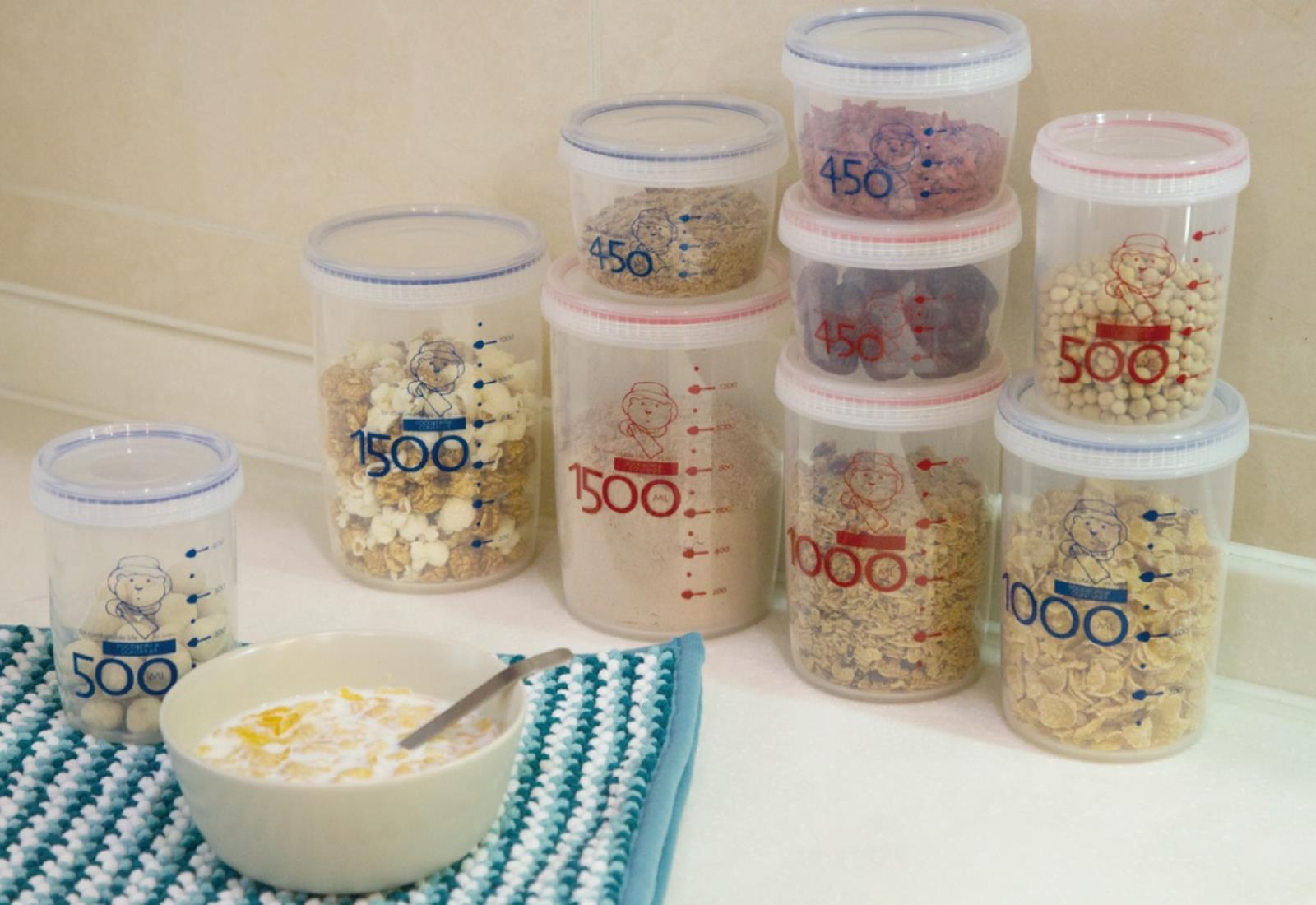 Kitchen Transparent Food Storage 1500ml Sealed Jar