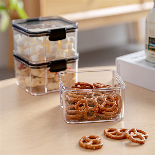 Kitchen Transparent Sealed Cans Grain Sealed Boxes Refrigerator Dry Food Storage Box Food Plastic Storage Cans