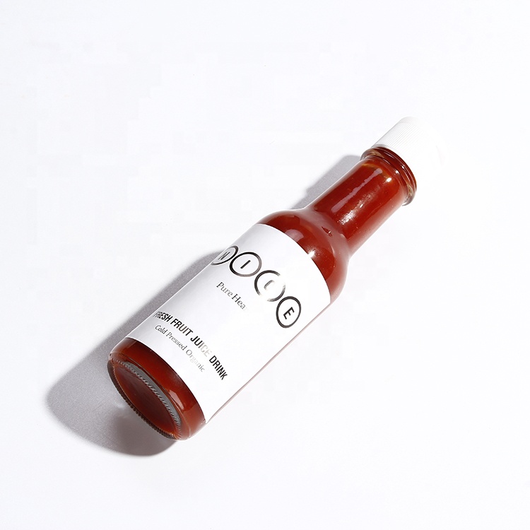 Kitchen Use 150ml 5oz Empty Transparent Glass Sauce Bottle Packaging For Hot Pepper Paste Sauce