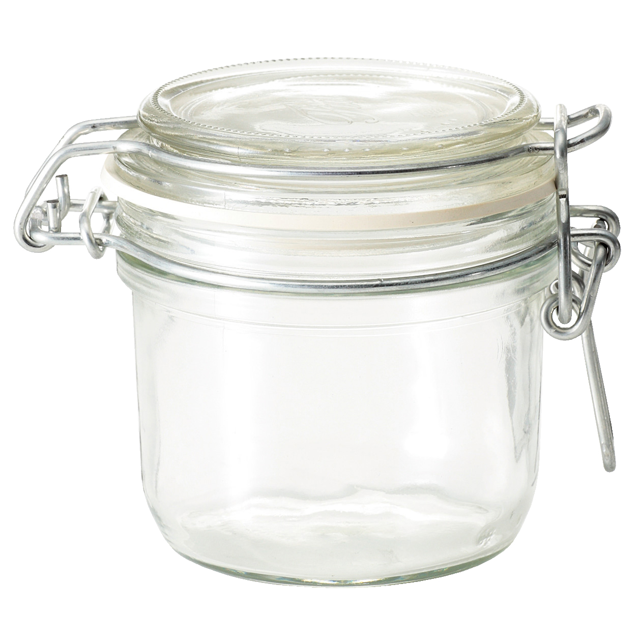 Kitchen Use Round Clear Buckle Sealed Jars Food Container Honey Lemon Pickles Glass Storage Jar With Metal Cilp Lid