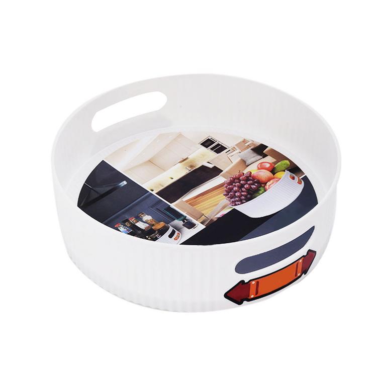 Kitchen condiment rotating rack single and double layer creative split spice box multi-function finishing storage rack