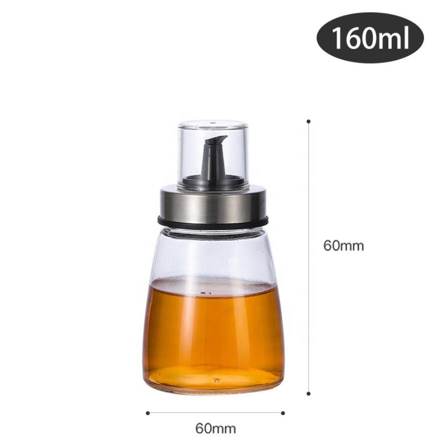 Kitchen cooking vinegar pot set glass olive oil bottle with handle
