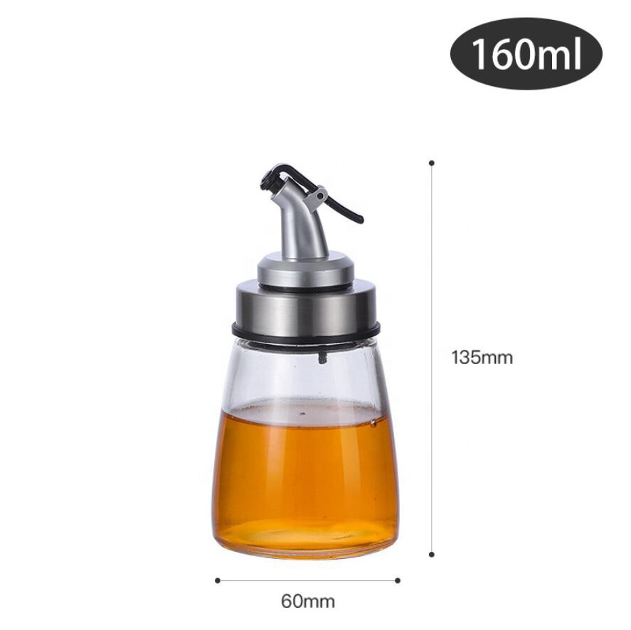 Kitchen cooking vinegar pot set glass olive oil bottle with handle