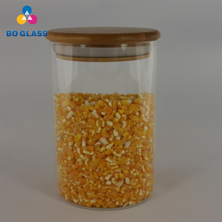 Kitchen decorative borosilicate/pyrex glass jar for coffee bean