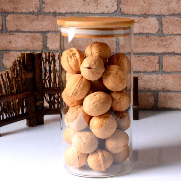 Kitchen decorative food storage container glass jam jar borosilicate glass candle jars