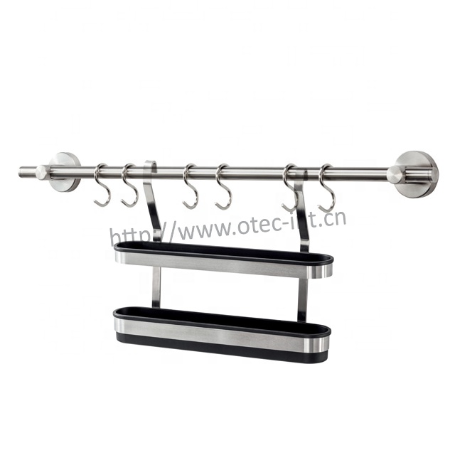 Kitchen hangering spice rack with removable inlays