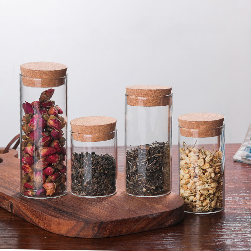 Kitchen hermetic assortment Stack storage glass container with bamboo lid