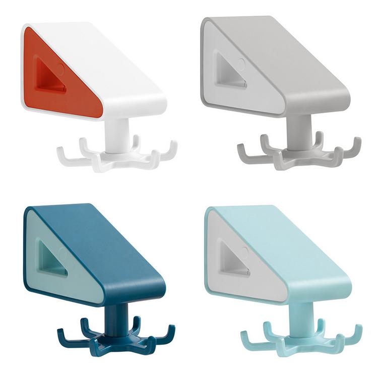 Kitchen hook perforated wall storage rack rotating rack spatula spoon strong viscose wall-mounted kitchen supplies