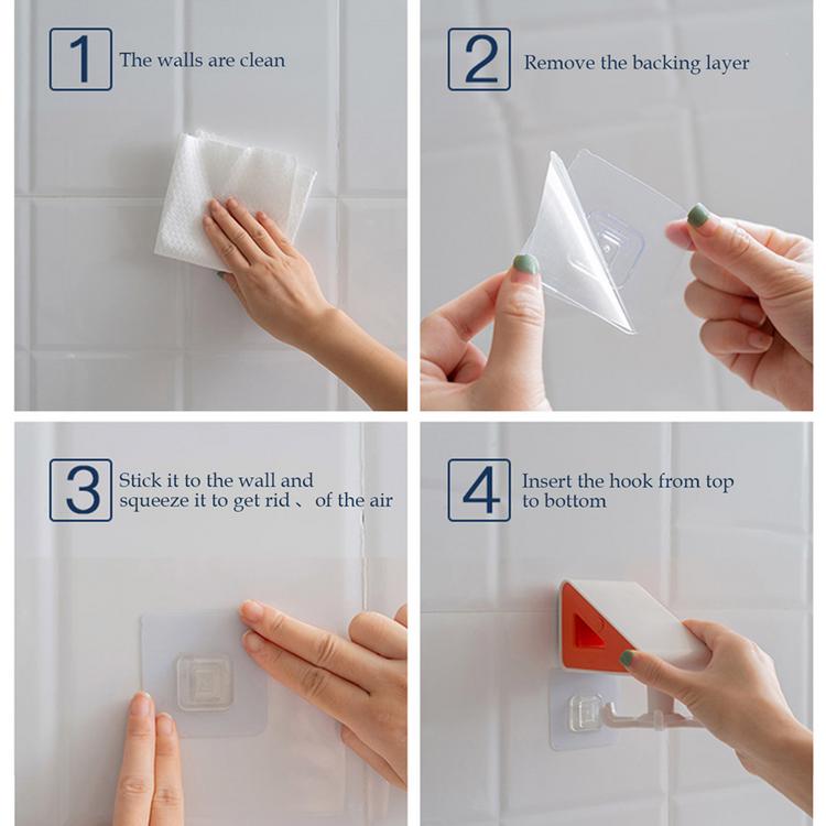 Kitchen hook perforated wall storage rack rotating rack spatula spoon strong viscose wall-mounted kitchen supplies