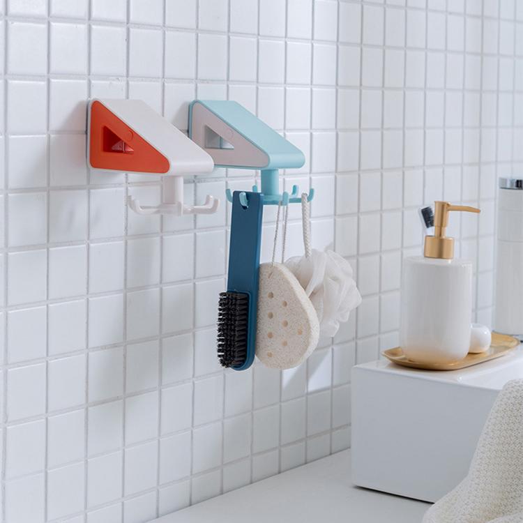 Kitchen hook perforated wall storage rack rotating rack spatula spoon strong viscose wall-mounted kitchen supplies