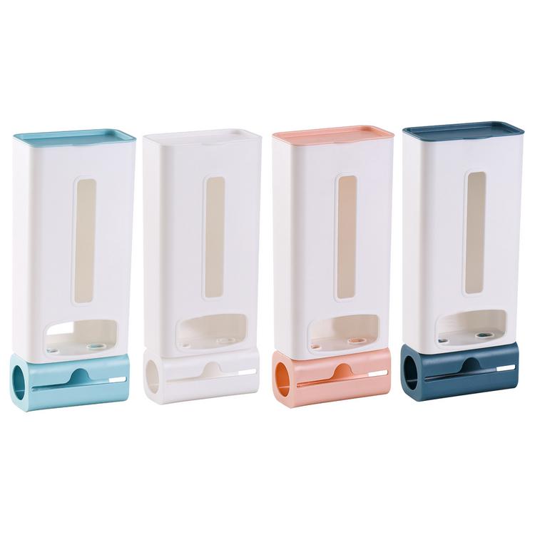 Kitchen perforated garbage bag storage box cabinet wall hanging plastic bag roll paper removable storage box