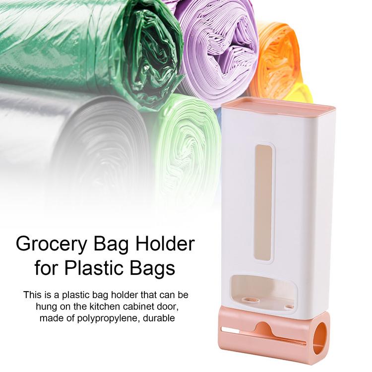 Kitchen perforated garbage bag storage box cabinet wall hanging plastic bag roll paper removable storage box
