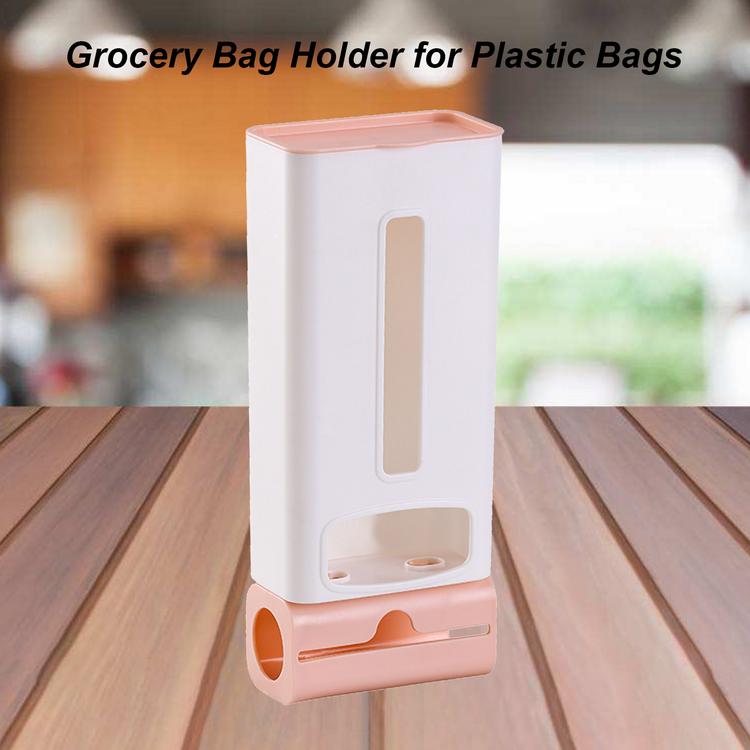 Kitchen perforated garbage bag storage box cabinet wall hanging plastic bag roll paper removable storage box