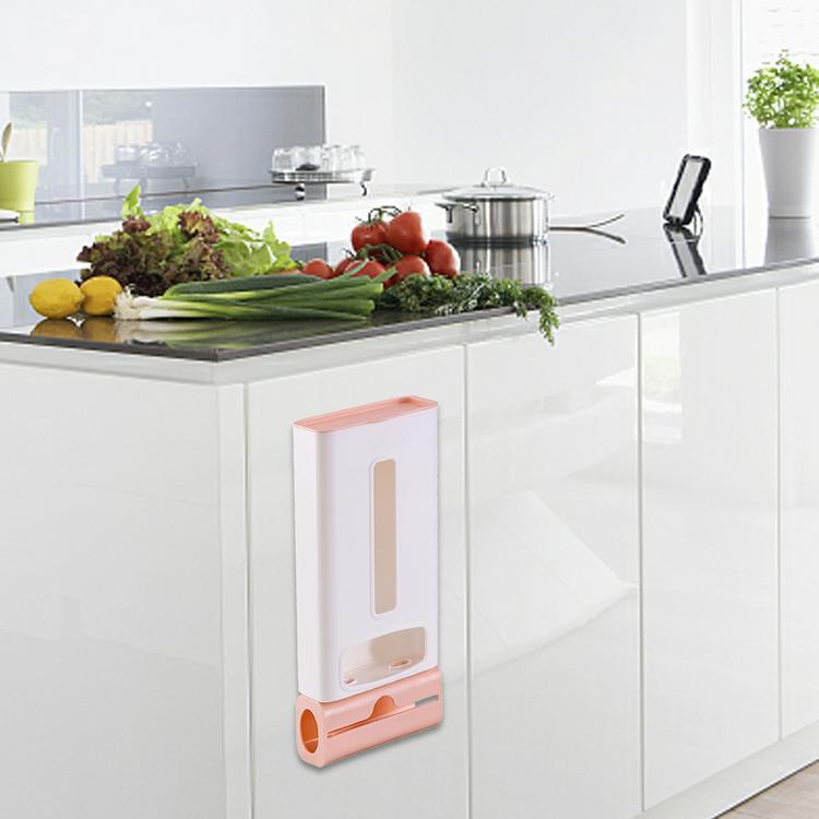 Kitchen perforated garbage bag storage box cabinet wall hanging plastic bag roll paper removable storage box