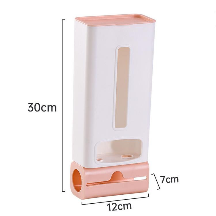 Kitchen perforated garbage bag storage box cabinet wall hanging plastic bag roll paper removable storage box