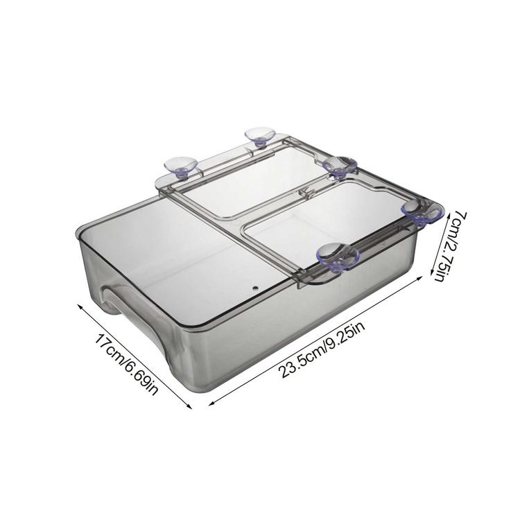 Kitchen rectangular hanging egg storage box suction cup refrigerator drawer storage box vegetable and fruit food storage box