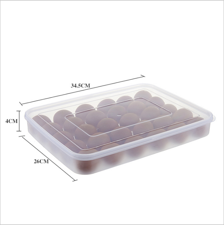 Kitchen refrigerator egg box fresh-keeping box egg holder plastic grid food storage box
