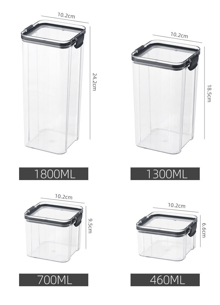 Kitchen storage jar Snack Nut plastic storage bottle jar Transparent Cereals sealed jar